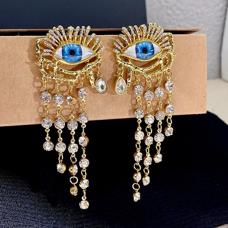Hazel gold tassel earrings